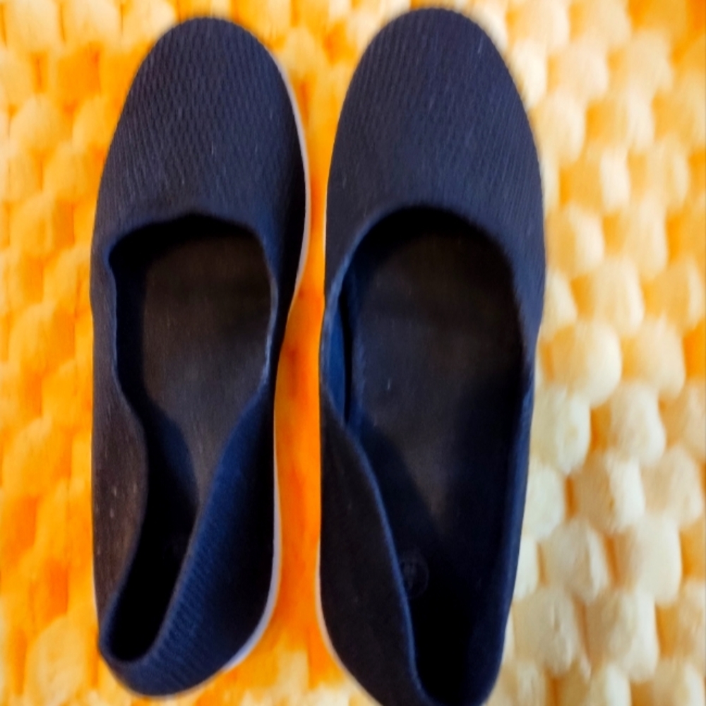 Black mesh slip ons